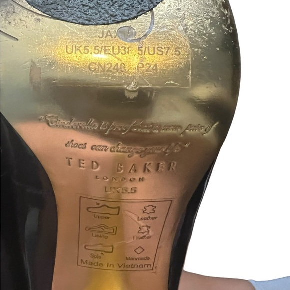 Ted Baker Marae Patent Leather Black Round Toe Pumps Heels - Picture 9 of 9